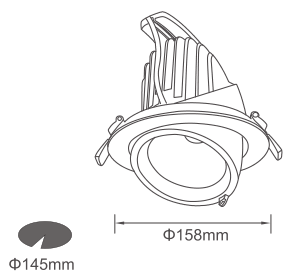 嵌入式射燈，LED射燈，象鼻射燈，筒燈，商業(yè)燈具