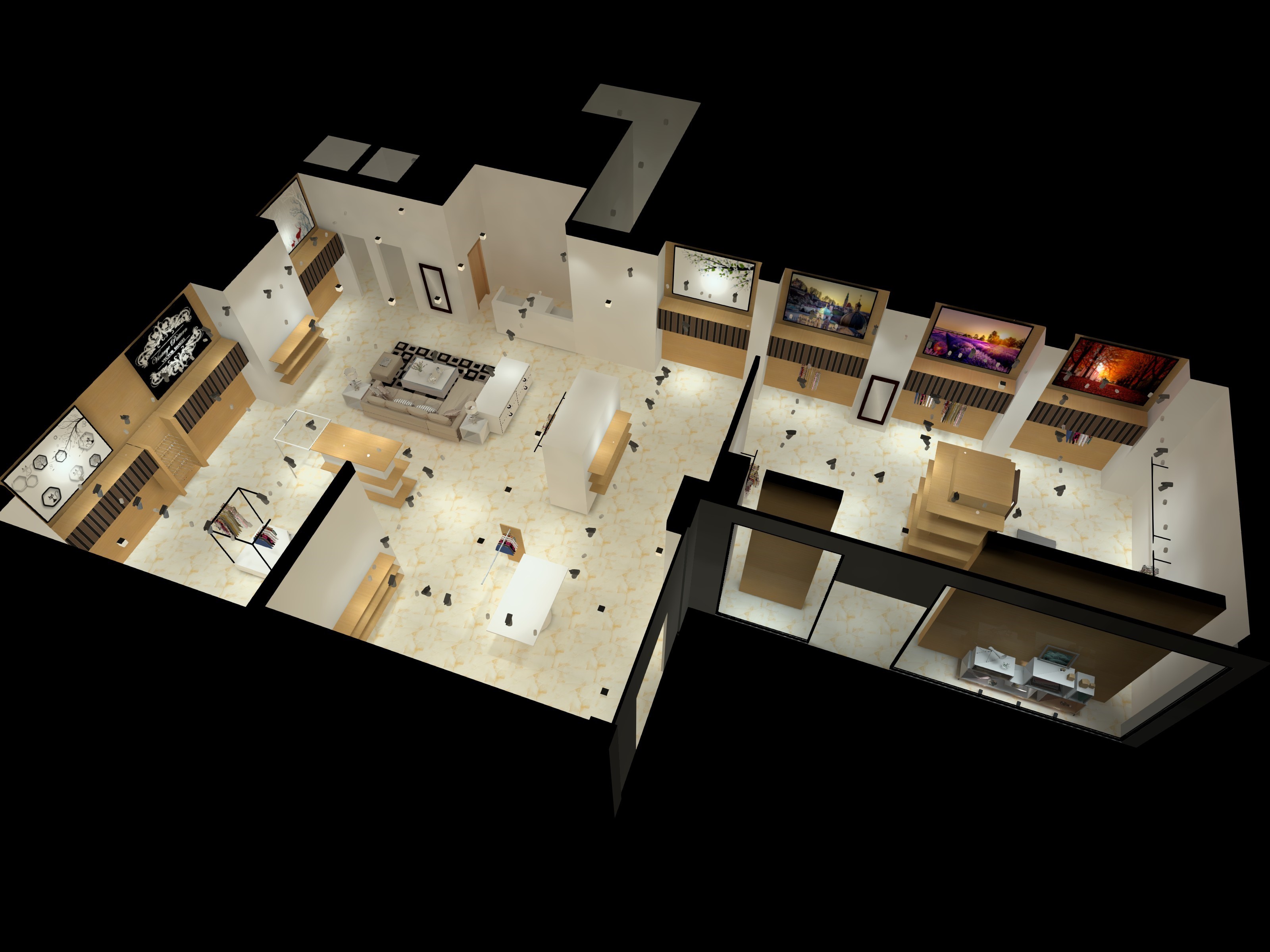 軌道射燈 應(yīng)用于sammy森美服裝店鋪照明案例